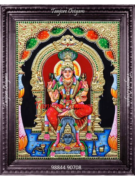 Karumariamman Tanjore Painting – Handcrafted Divine Art
